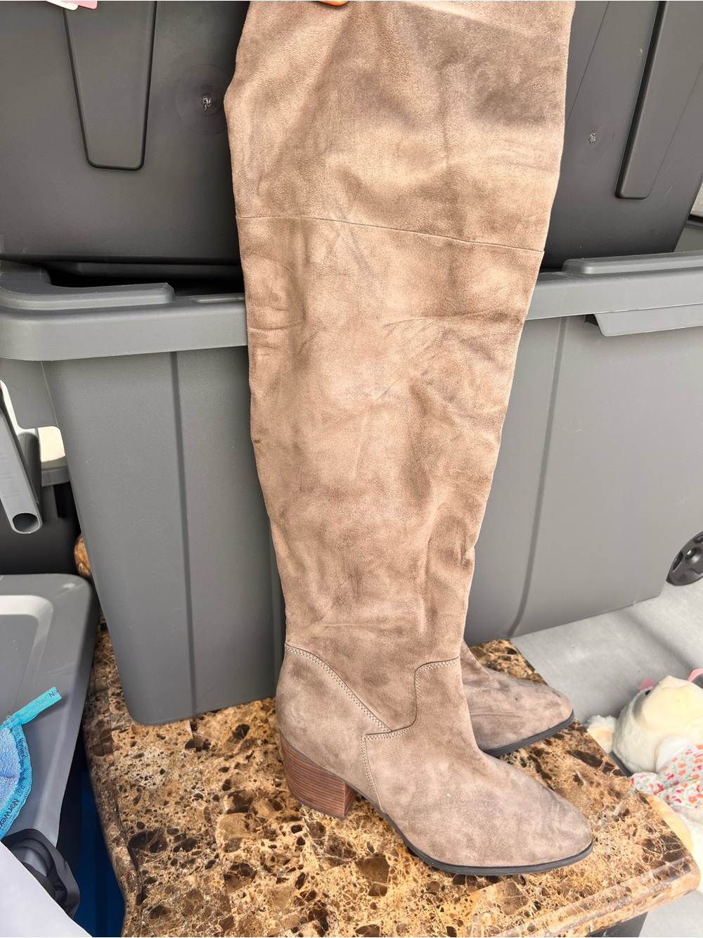 bp Taupe Over-the-Knee Suede Boots